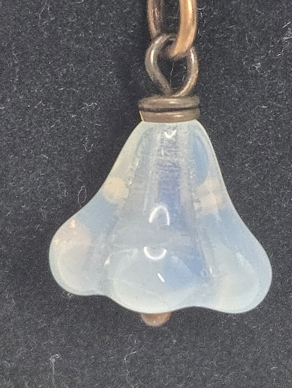 Goat Skull and Opalite Gemstone Necklace Handmade By Artisan Jewelry Maker - Picture 3 of 6